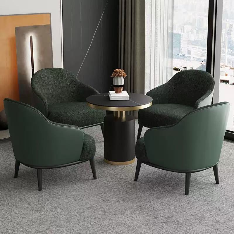Customized hotel sofa light luxury business club office negotiation sofa table and chair combination guest leisure reception sofa
