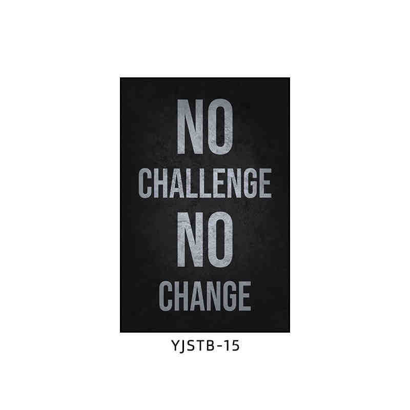 Gym wall decoration painting industrial style black and white sports inspirational poster mural boxing bodybuilding club hanging painting