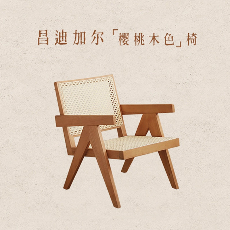 Casual chair recliner white ash solid wood feet living room balcony bedroom for home rest nap lazy small sofa chair