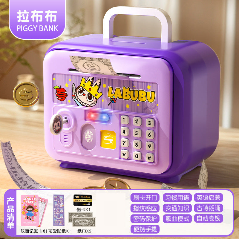 Nezha kids boys and girls piggy bank safe cabinet key password box savings coin storage storage