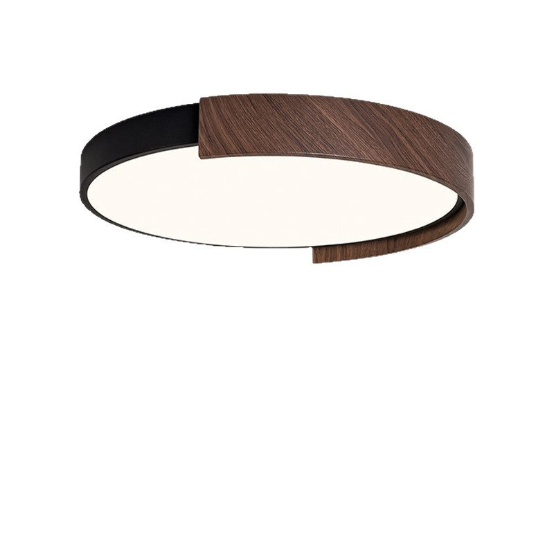 Wabi Sand Wind Modern Simple Bedroom Ceiling Light Nordic Medieval Walnut Grain Restaurant Full Spectrum Eye Protection Study Light