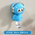 Entryway no-drill strong adhesive retractable hook - cartoon cute & creative figurine, damage-free adhesive hook for door back
