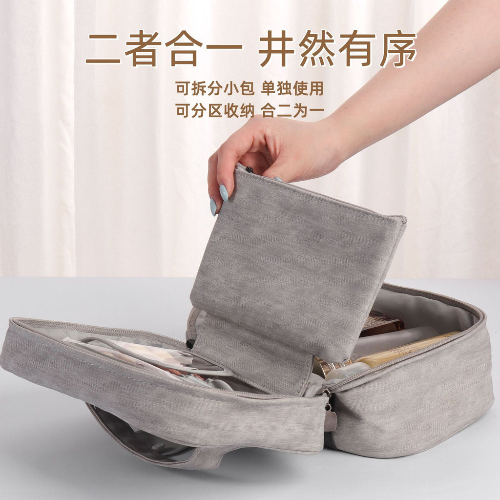Original sheep pattern cosmetic bag classification multi-layer bag large size high-end sense dirt-resistant toilet bag cosmetic storage bag
