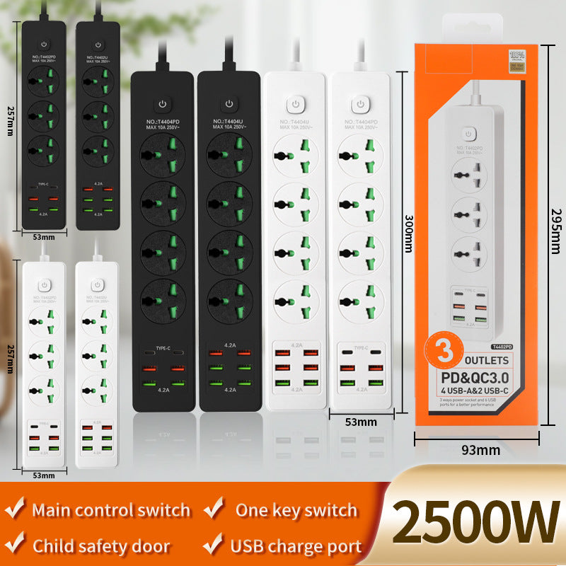 British standard power strip hong kong version conversion plug international neutral power socket american standard european standard drag board singapore power strip