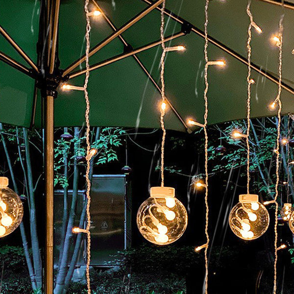 LED Wishing Ball Curtain Light Outdoor Waterproof Camping Tent Decoration Atmosphere LED Round Ball Curtain Wish Ball Light String