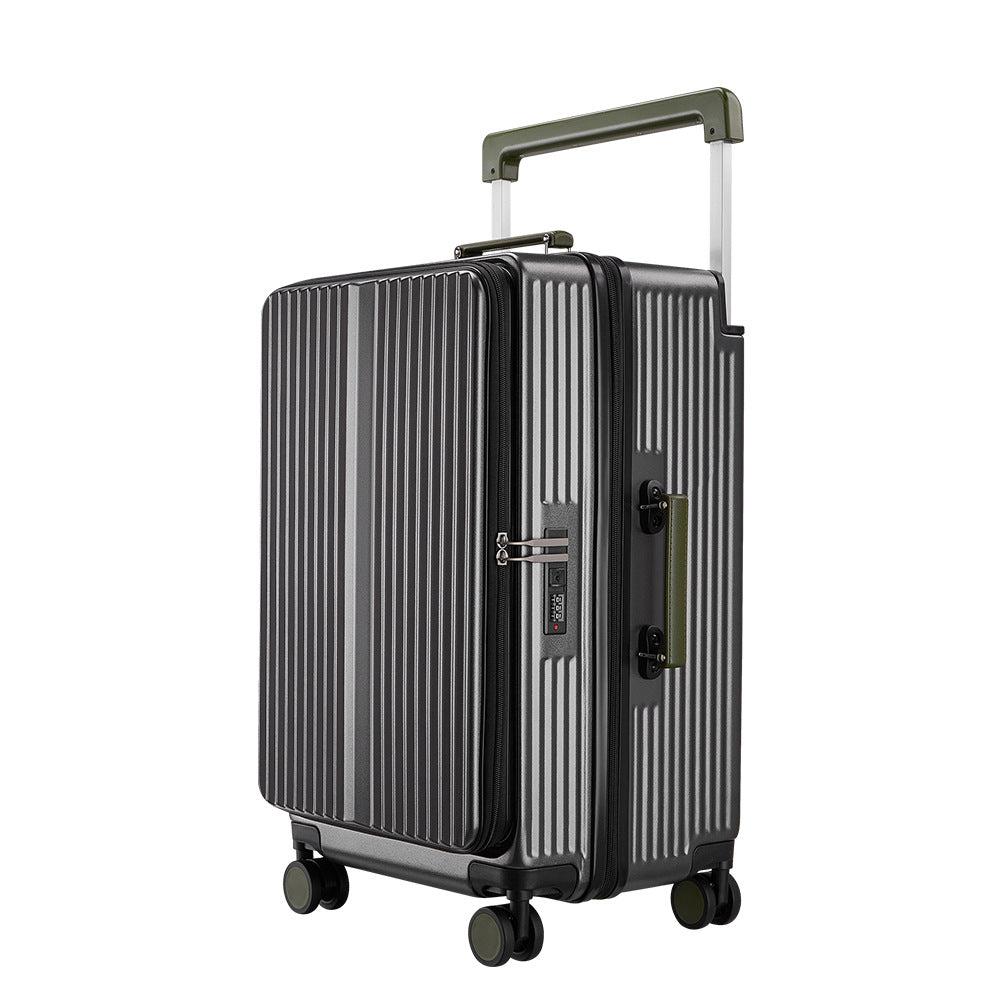 Expandable all-pass deep warehouse 24-inch suitcase anti-drop large capacity multi-functional wide trolley case side open lid password box