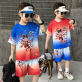 Summer little nezha short-sleeve set : new baby summer outfit, boys' sports two-piece set, quick-dry kids' clothing