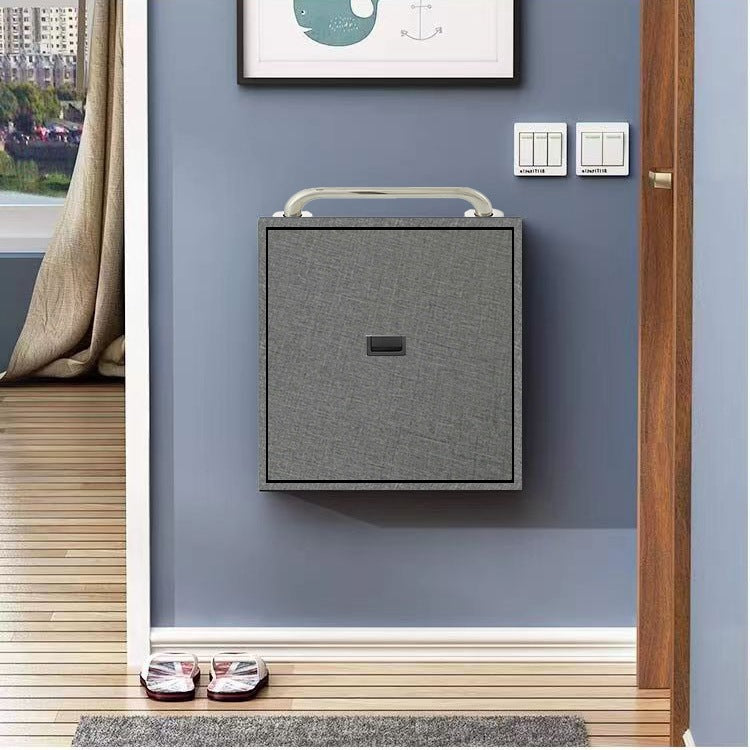 Folding shoe changing stool with soft bag, wall-mounted ultra-thin wall-mounted chair, invisible stool at the door, wall-mounted hidden stool