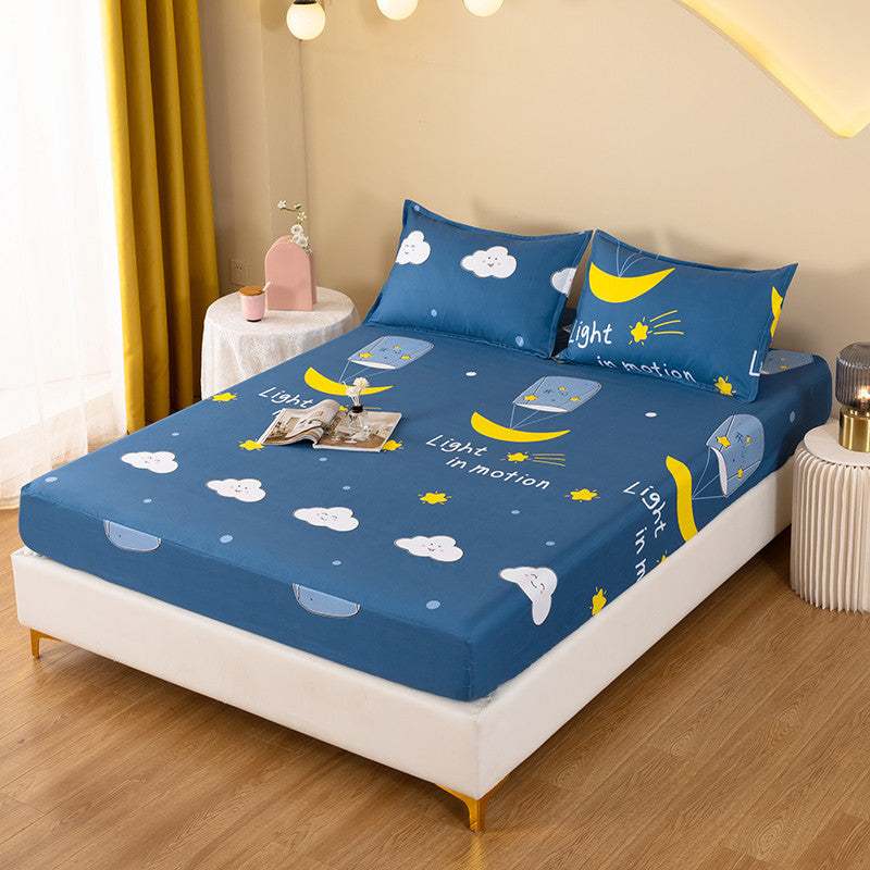 Printing fitted sheet bed cover simmons protective dust cover all-inclusive elastic bed cover that won't pill or shrink