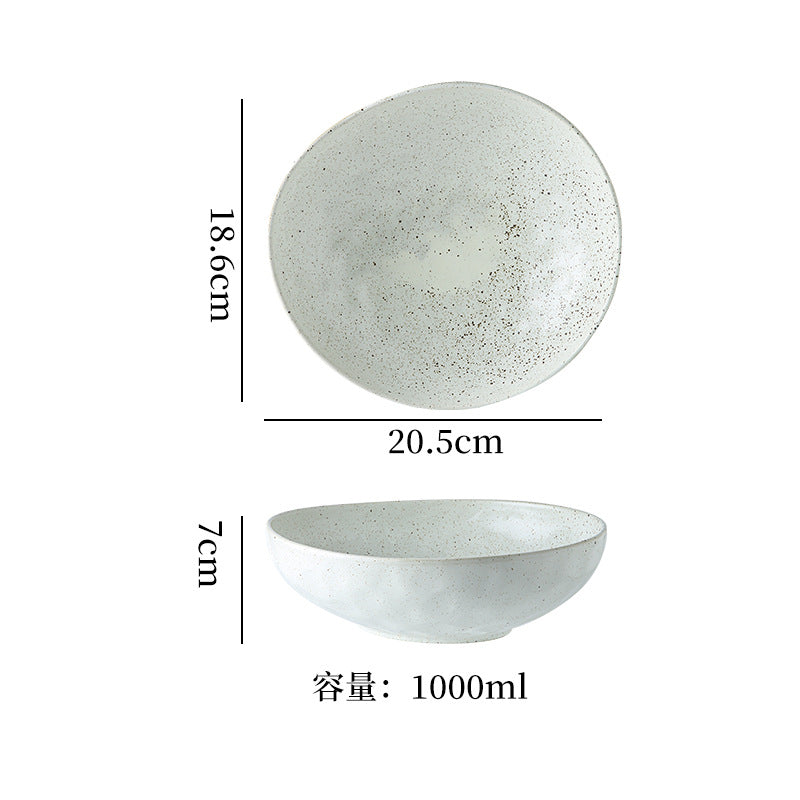 Japanese retro stoneware ceramic tableware restaurant hotel business dessert bowl soup bowl pasta bowl good-looking kiln bowl
