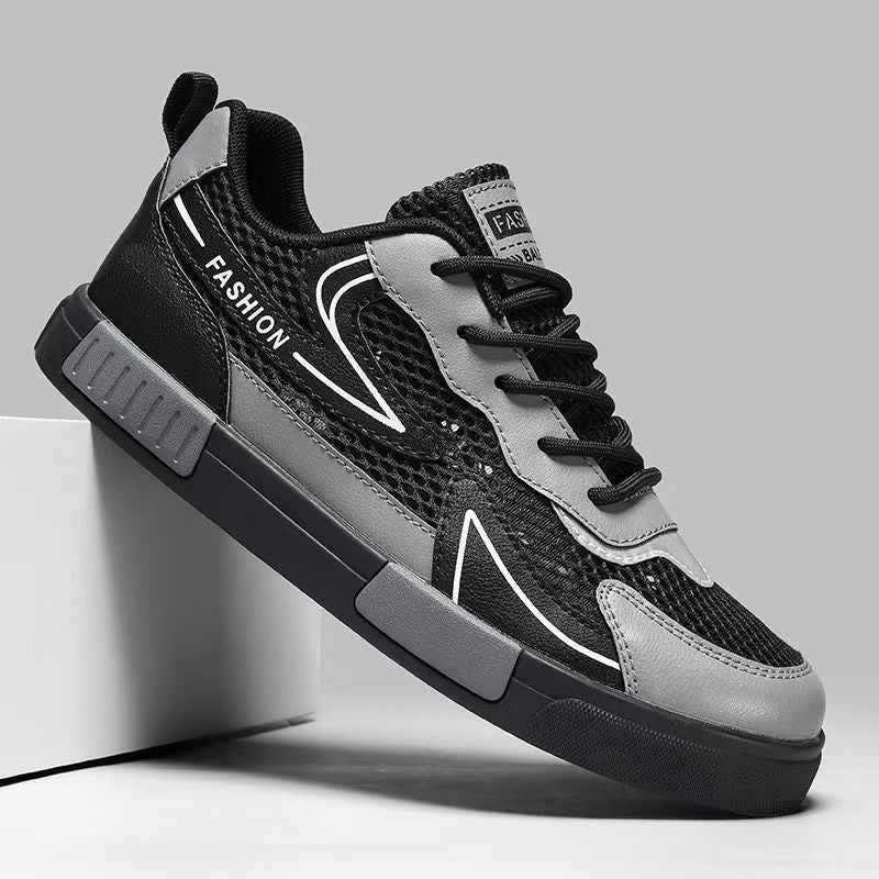 Men's winter new breathable lightweight mesh skate shoes - youthful mesh hollow-out athletic casual trendy sneakers