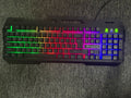 Miwolf t806 metal iron plate mechanical feel gaming keyboard and mouse combo - wired, rgb backlit, floating keycaps