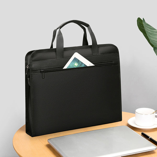 Yiyunchen briefcase custom men's file bag a4 file bag zipper handbag briefcase business waterproof