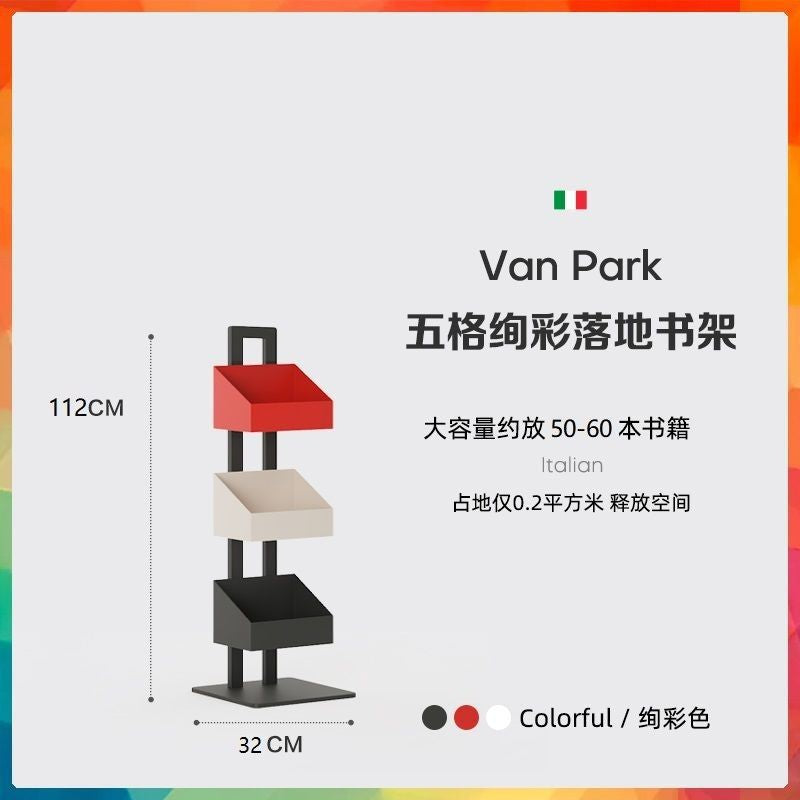 Invisible floor-to-ceiling bookshelf for living room, home iron art corner storage display shelf, 3d children's multi-layer bookcase and storage rack