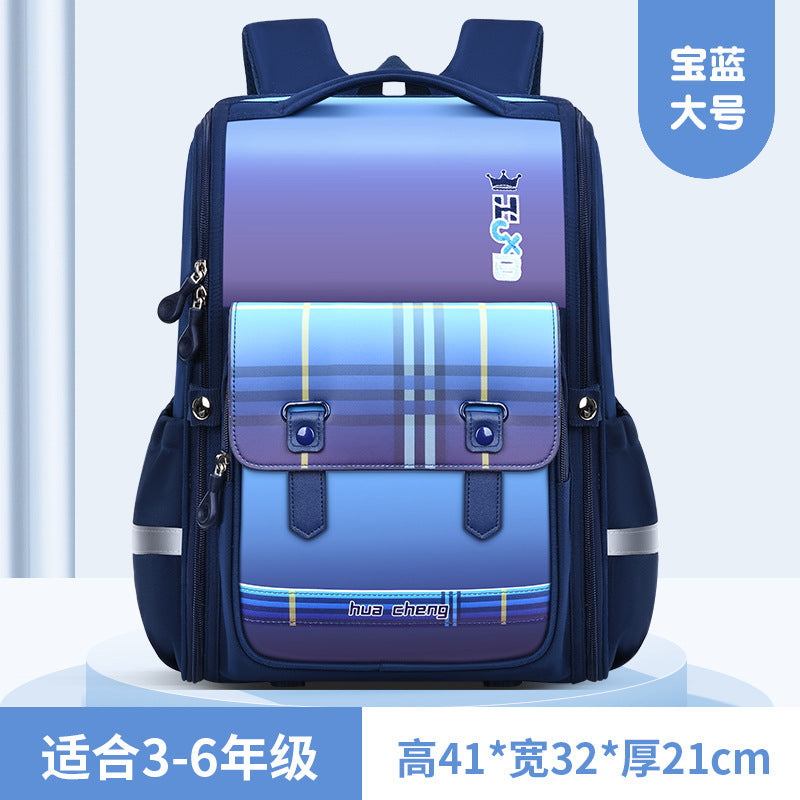 New primary school school bag for grades 1-6 Large capacity spine protection to reduce the burden Children's school bag Boys and girls backpack