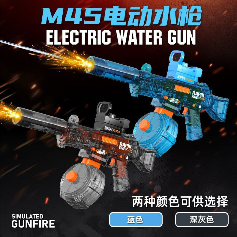electric water gun self-priming continuous mp45 charging summer toys large capacity boys and girls outdoor summer toys
