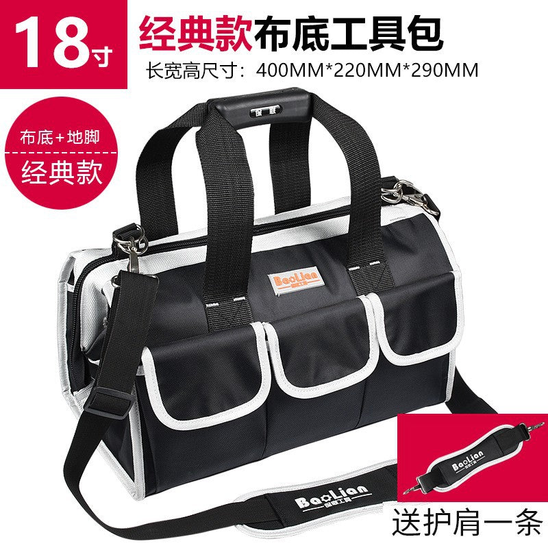 Portable Multifunctional Toolkit Thickened Canvas Special Maintenance Storage Bag for Electricians Strong and Durable Portable Tool Bag