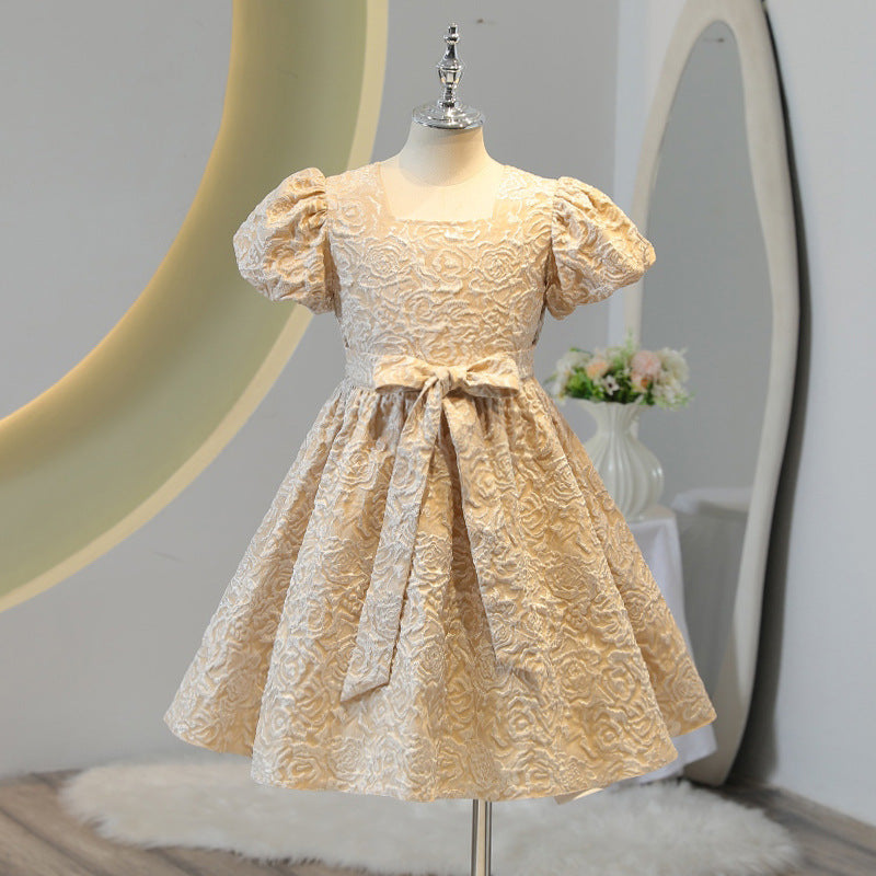 French court style girls' new cute dress birthday first birthday princess dress flower girl tutu dress in stock