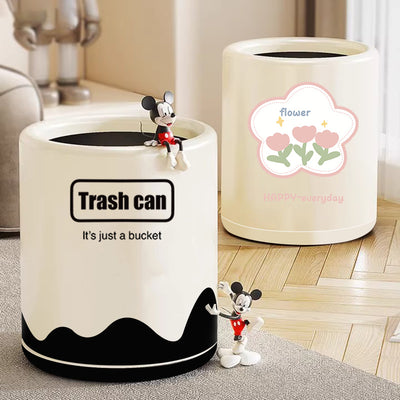 High-style trash can for home use, suitable for living rooms. modern, minimalist, and subtly luxurious design. features a swing-top lid and a straight-sided body. ideal for kitchens and bathrooms. new paper basket design
