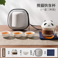 Panda travel tea set - quick cup kit, portable tea infuser, outdoor tea brewing cup, souvenir gift, portable