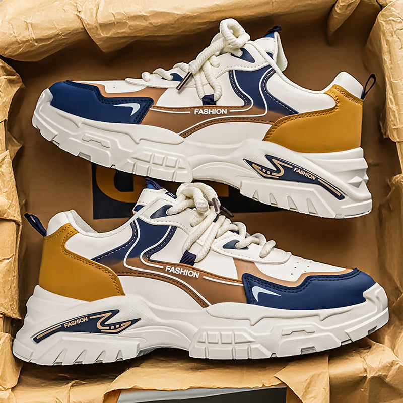 Men's sneakers: 2025 spring new arrivals - chunky sole, non-slip, casual, versatile, trendy student shoes, running shoes for men