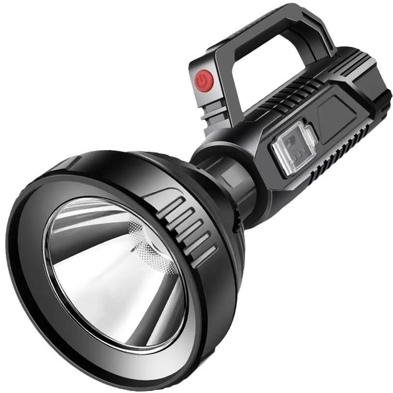 Explosive flashlight, strong light charging, outdoor super bright long-range xenon high-power household portable patrol mine searchlight