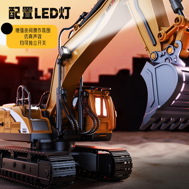 Wholesale hot-selling extra-large remote control multifunctional control console light & music excavator - big toy for boys' construction vehicles