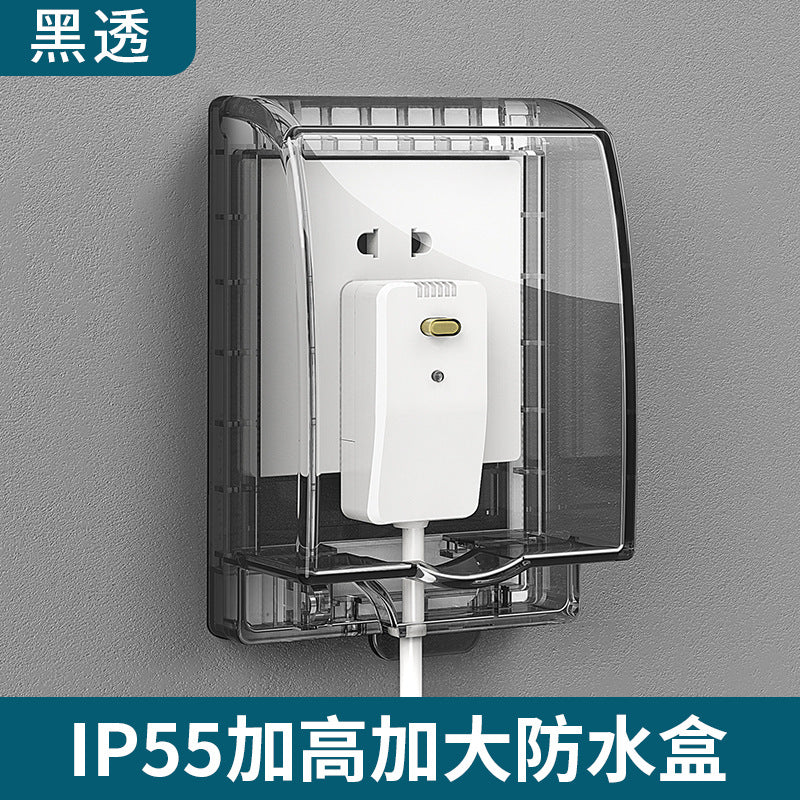 86-Type bathroom switch socket waterproof box, bathroom waterproof cover, socket protective cover, concealed splash-proof box wholesale