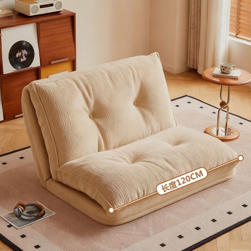 Lazy sofa bed living room dual-purpose single sofa small apartment for home cream style reclining and sleeping foldable sofa bed