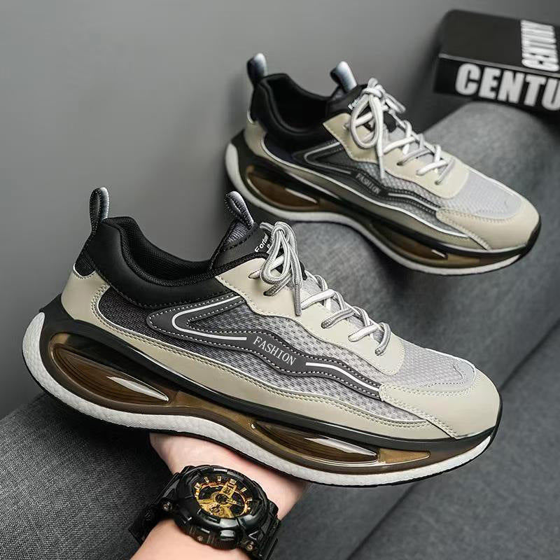 Men's winter versatile casual running shoes - lightweight air cushion shock absorption non-slip soft sole sneakers for teens and students