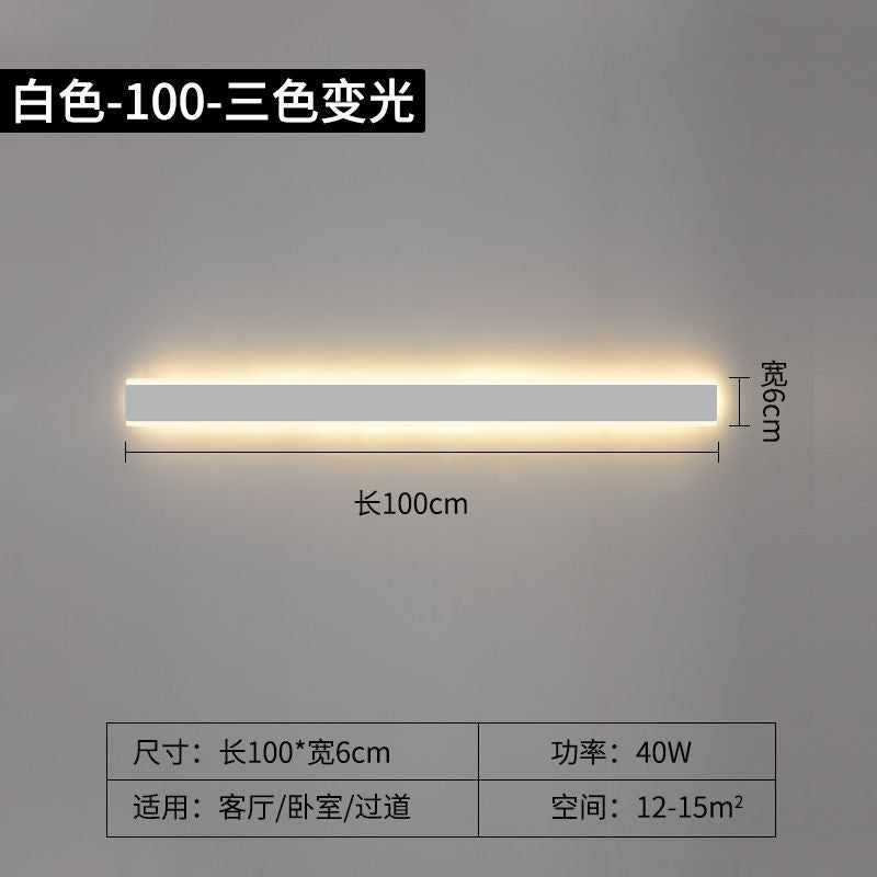Long strip wall lamp modern casual living room sofa background wall lamp normcore bedroom bedside lamp aisle staircase lamp