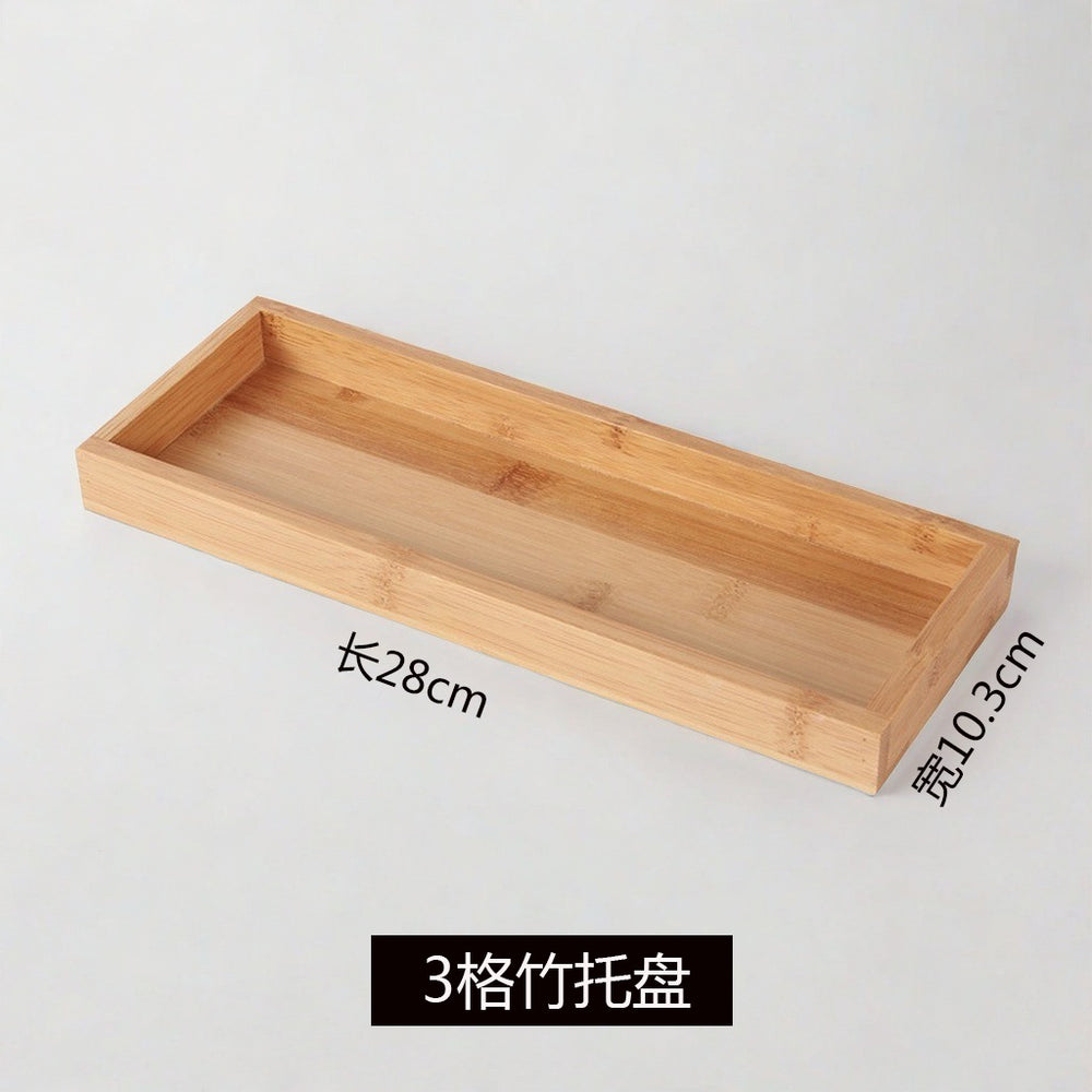 Bamboo and wood tray sets - available in sets of two, four, or six - japanese-style home use cups and plates, rectangular fruit platters, hotel and restaurant bbq dishes