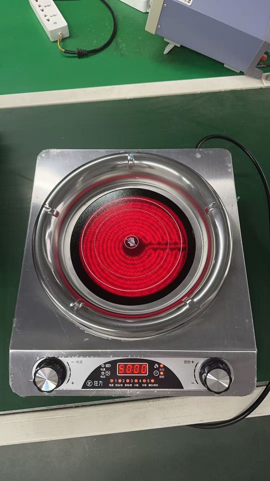Crystal furnace concave electric ceramic stove 5000 high firepower for home commercial energy saving