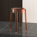 Accessible luxuryclassy acrylic stool stackable transparent high stool chair for home dining table spare plastic crystal round stool