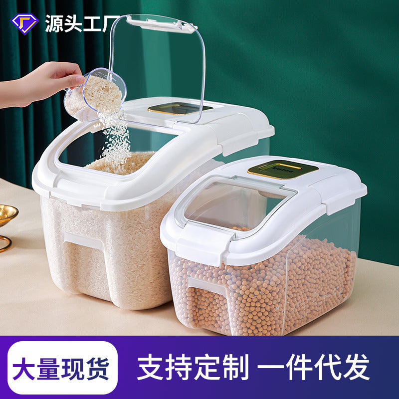 Xinle Rice Bucket Household Insect-proof Moisture-proof Sealed Bucket Rice Tank Rice Box Flour Storage Tank Food Grade Grain Storage Box