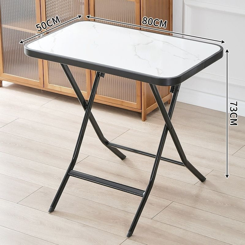 Foldable table dining table small apartment for eating and doing homework round table rental room dormitory portable stall square table