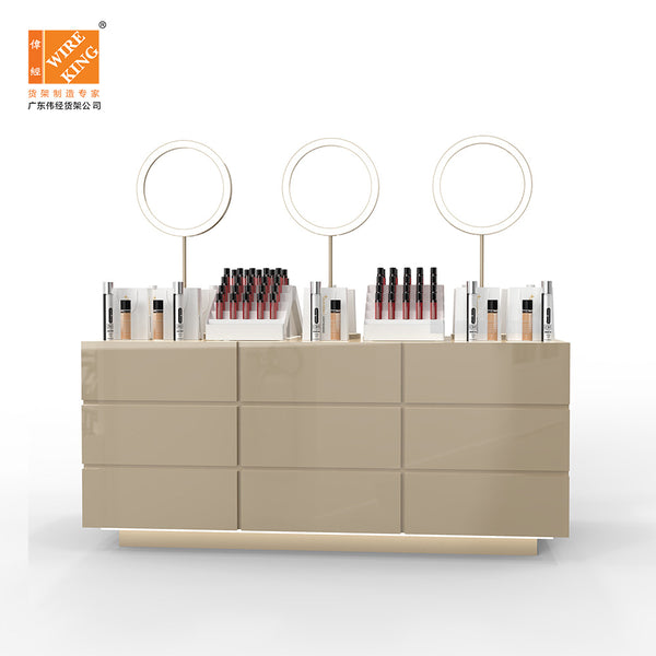 Customized makeup display rack, lipstick display cabinet, cosmetics counter, perfume Nakajima display cabinet, shopping mall store display rack
