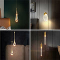 Gold powder water drop bedside small chandelier accessible luxury normcore tv background wall window bar crystal chandelier