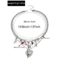 Multi-layered love necklace wholesale european and american cross-border retro pendant fashion key cherry stacked clavicle chain women's necklace