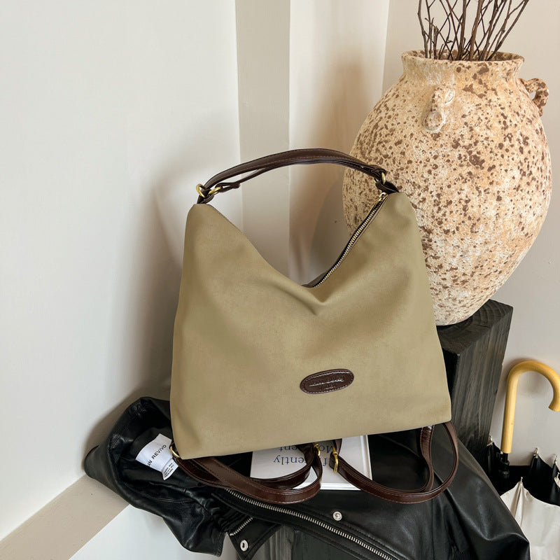 Outer single leisure commuter tote bag women's large capacity 2025 new fashion versatile shoulder messenger bag backpack