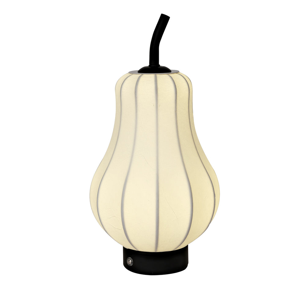 Used pear table lamp - bedroom bedside, sydney silk, vintage rechargeable, living room, wabi-sabi style, boutique hotel artistic ambient lighting