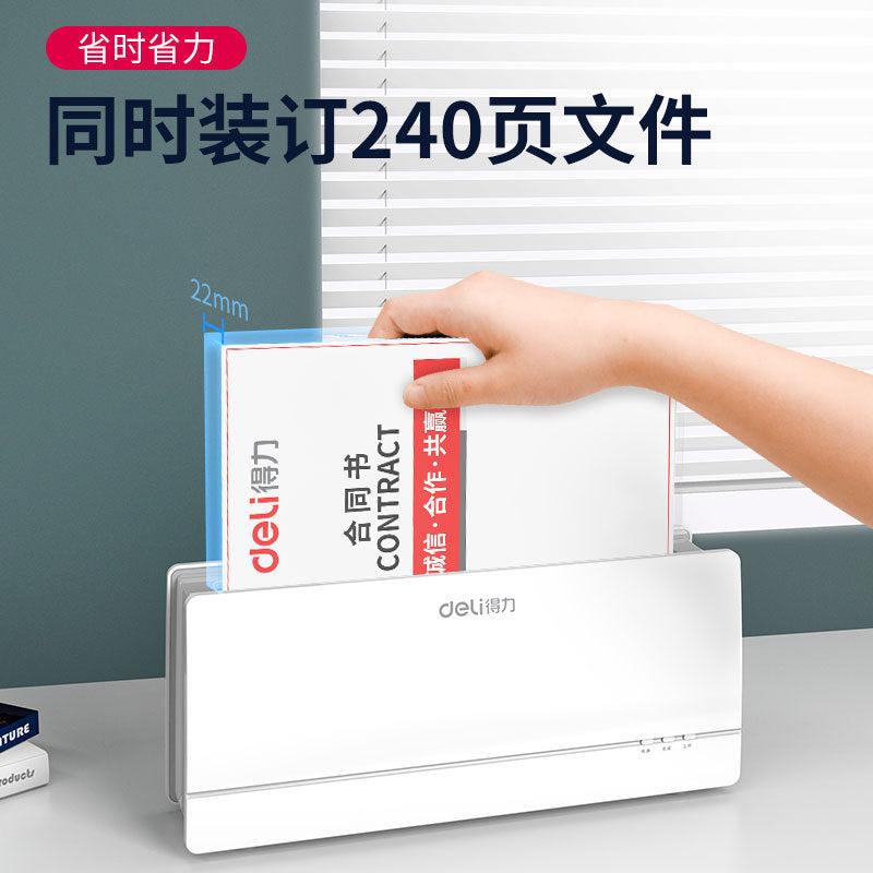 Deli 14672 Automatic Hot Melt Binding Machine Wireless Adhesive Binding Machine Books A4 Documents Tender Contract Envelope Certificate