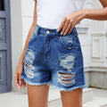European and american cross-border e-commerce women's summer new arrivals: , independent stores,  - tassel fringe distressed denim shorts & hot pants