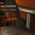 Modern light luxury bar stool, iron art cafe high stool, home restaurant island table soft-packed backrest chair
