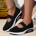 Breathable mesh platform sneakers - autumn  air cushion plus size slip-on running shoes for women -