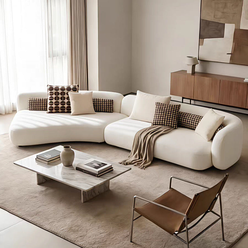 Bessel sofa italian normcore special shaped large flat villa module curved cashmere living room fabric sofa