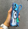 Jia gu shield multifunctional magnetic stand compatible iphone 16 drop-proof phone case with lanyard for apple 15 & 14 (cross-border)