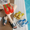 2025 new metallic crayfish beach slippers - creative parent-child flip-flops, unique non-slip slides wholesale