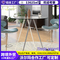 Glass dining tableexport dining table modern casual tempered glass table dining table and chairs transparent round table