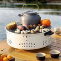 Portable charcoal stove for tea brewing, bbq, and camping - multifunctional heater with tiktok support and dropshipping available (baking pan included)
